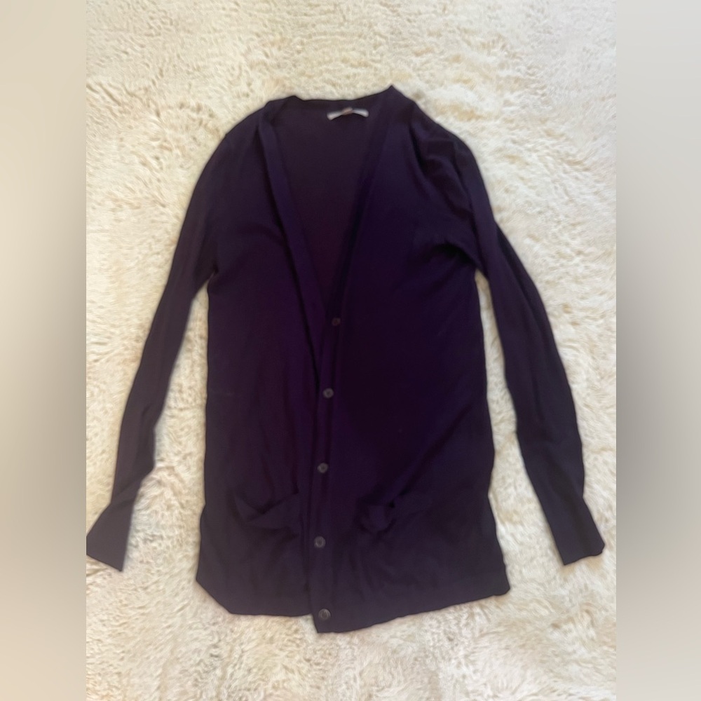 GAP Dark Purple Knit Cardigan